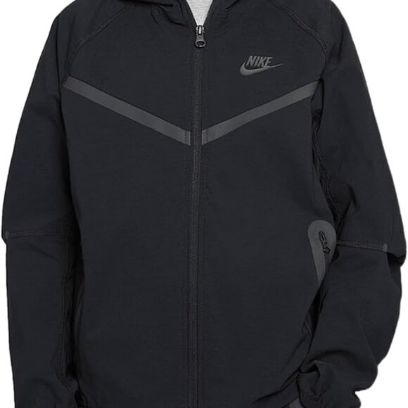Nike Tech Big Kids Woven Jacket in Black/Black A28 - Picture 1 of 6